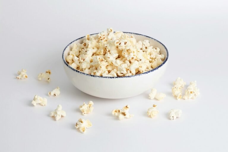 A bowl of popcorn.