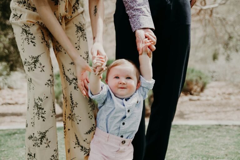 Baby with his parents.