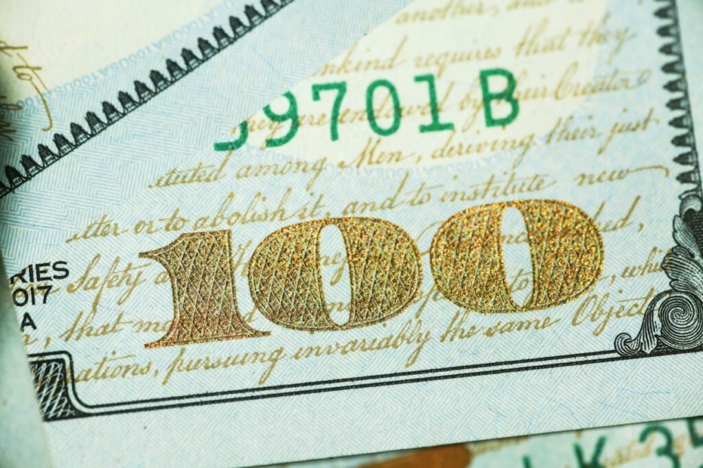 A one hundred dollar note.